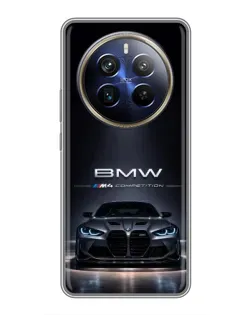 Чохол для Realme 12 Plus з картинкою «BMW крізь нічне місто» Чохол для Realme 12 Plus з картинкою «BMW крізь нічне місто»