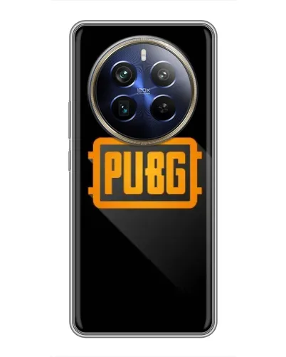 Чехол для Realme 12 Plus с картинкой «PUBG — рамка лого» Чехол для Realme 12 Plus с картинкой «PUBG — рамка лого»