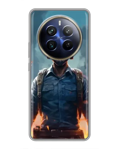 Чехол для Realme 12 Plus с картинкой «PUBG — реалистичный герой» Чехол для Realme 12 Plus с картинкой «PUBG — реалистичный герой»