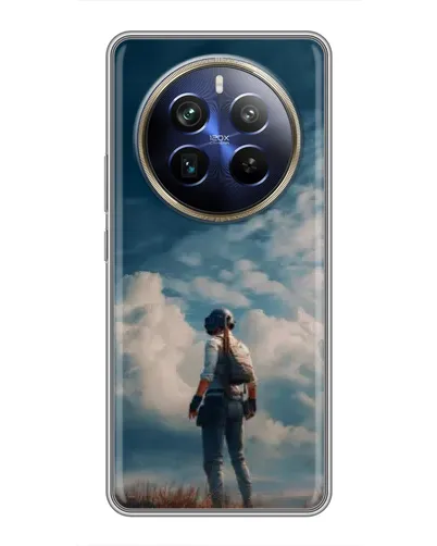 Чехол для Realme 12 Plus с картинкой «Герой PUBG на скале» Чехол для Realme 12 Plus с картинкой «Герой PUBG на скале»