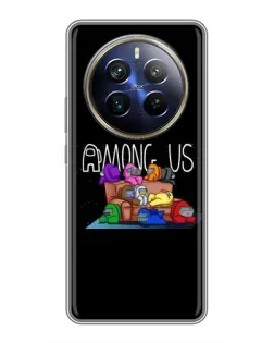 Чехол для Realme 12 Plus с картинкой «Логотип Among Us» Чехол для Realme 12 Plus с картинкой «Логотип Among Us»