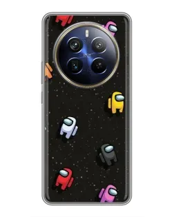 Чехол для Realme 12 Plus с картинкой «Космический паттерн Among Us» Чехол для Realme 12 Plus с картинкой «Космический паттерн Among Us»
