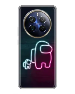Чехол для Realme 12 Plus с картинкой «Among Us неон-арт»