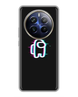 Чехол для Realme 12 Plus с картинкой «Among Us неон»