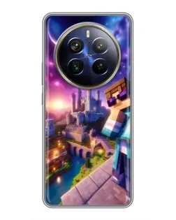 Чехол для Realme 12 Plus с картинкой «Стив и космос» Чехол для Realme 12 Plus с картинкой «Стив и космос»