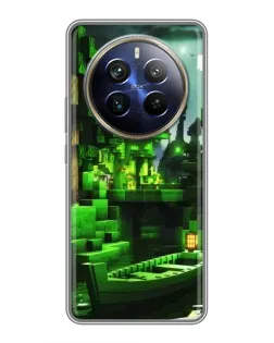 Чехол для Realme 12 Plus с картинкой «Minecraft лесной пейзаж» Чехол для Realme 12 Plus с картинкой «Minecraft лесной пейзаж»