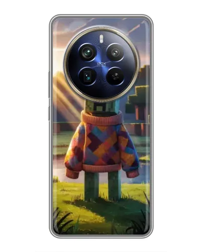 Чехол для Realme 12 Plus с картинкой «Крипер в свитере»