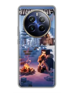 Чехол для Realme 12 Plus с картинкой «Зимний Minecraft»