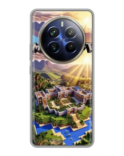 Чехол для Realme 12 Plus с картинкой «Minecraft панорама»