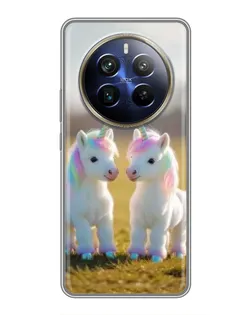 Чохол для Realme 12 Plus з картинкою «Пара єдинорогів»