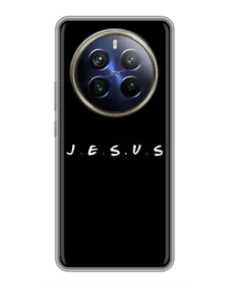 Чехол для Realme 12 Plus с картинкой «Точки веры J.E.S.U.S.»