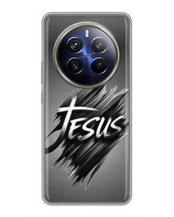 Чехол для Realme 12 Plus с картинкой «Надпись Jesus Graffiti»