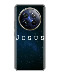 Чехол для Realme 12 Plus с картинкой «Звездное небо Jesus»