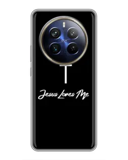 Чехол для Realme 12 Plus с картинкой «Иисус любит тебя»