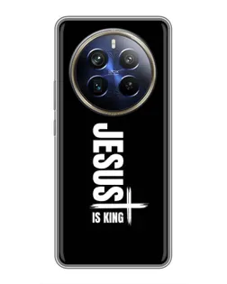 Чехол для Realme 12 Plus с картинкой «Вертикаль веры Jesus»