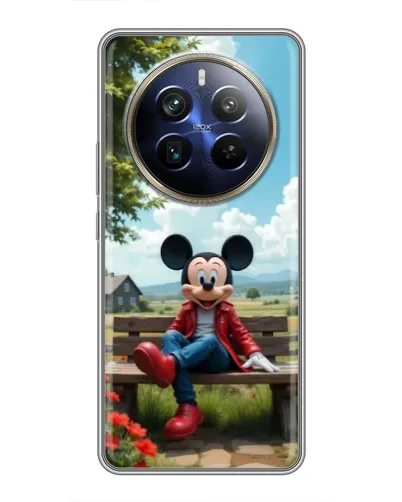Чохол для Realme 12 Plus з картинкою «Міккі на лавці»