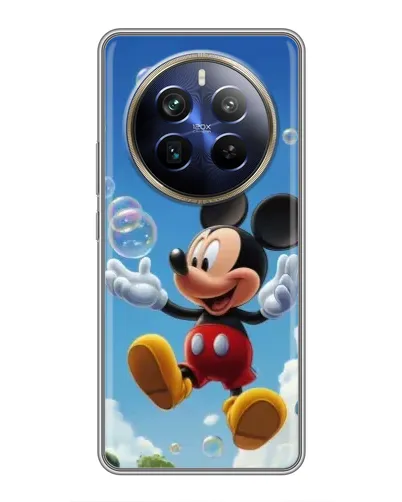 Чохол для Realme 12 Plus з картинкою «Mickey та мильні бульбашки»