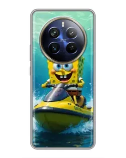 Чехол для Realme 12 Plus с картинкой «Спанч Боб на гидроцикле» Чехол для Realme 12 Plus с картинкой «Спанч Боб на гидроцикле»