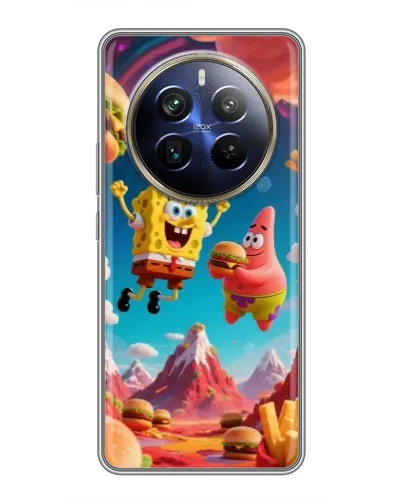 Чохол для Realme 12 Plus з картинкою «Космічний фастфуд»