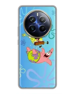 Чохол для Realme 12 Plus з картинкою «Спанч Боб та Патрік»