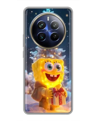 Чохол для Realme 12 Plus з картинкою «Різдвяний Спанч Боб»