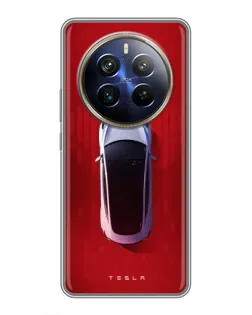 Чехол для Realme 12 Plus с картинкой «Tesla Top View»