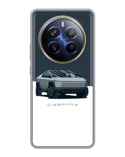 Чехол для Realme 12 Plus с картинкой «Серебристый Cybertruck Tesla»