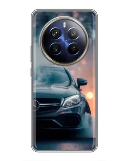 Чехол для Realme 12 Plus с картинкой «Mercedes — ночной город»