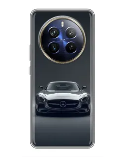 Чехол для Realme 12 Plus с картинкой «Mercedes на черном»