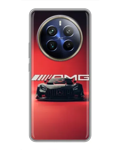 Чехол для Realme 12 Plus с картинкой «Mercedes AMG — красная линия»
