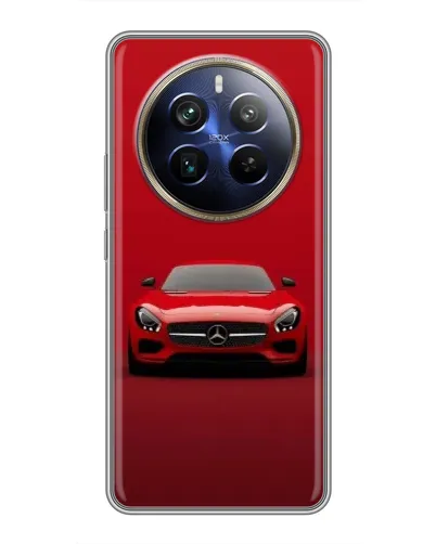 Чехол для Realme 12 Plus с картинкой «Красный Mercedes AMG»