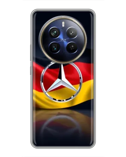 Чехол для Realme 12 Plus с картинкой «Mercedes — флаг Германии»