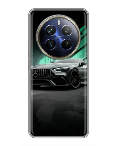 Чехол для Realme 12 Plus с картинкой «Темный Mercedes AMG»