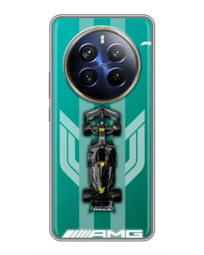 Чехол для Realme 12 Plus с картинкой «Mercedes AMG Petronas»