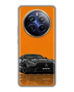 Чехол для Realme 12 Plus с картинкой «Оранжевый Mercedes AMG»