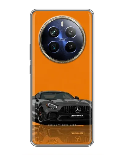 Чехол для Realme 12 Plus с картинкой «Оранжевый Mercedes AMG»