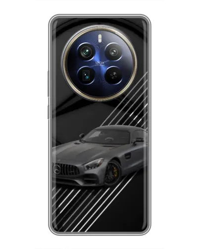 Чехол для Realme 12 Plus с картинкой «Mercedes AMG — графика»