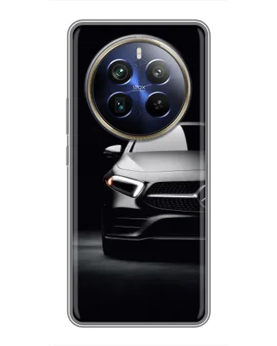 Чехол для Realme 12 Plus с картинкой «Свет фар Mercedes»
