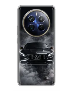 Чехол для Realme 12 Plus с картинкой «Mercedes в дыму»