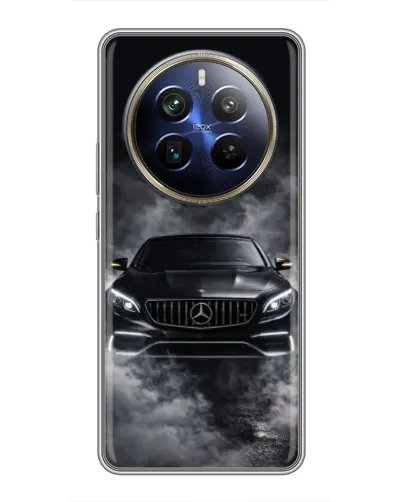 Чехол для Realme 12 Plus с картинкой «Mercedes в дыму»