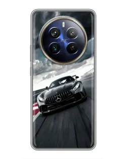 Чехол для Realme 12 Plus с картинкой «Гоночный Mercedes AMG»