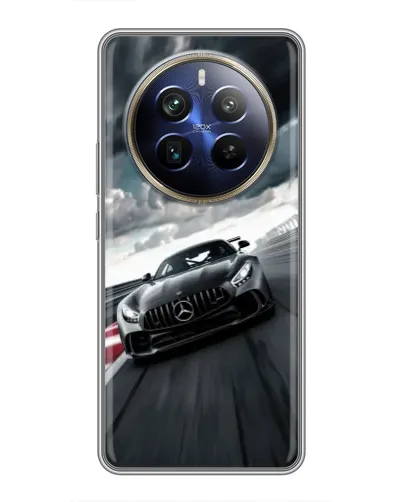 Чехол для Realme 12 Plus с картинкой «Гоночный Mercedes AMG»