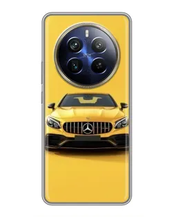 Чехол для Realme 12 Plus с картинкой «Желтый Mercedes GT»