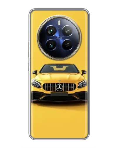 Чехол для Realme 12 Plus с картинкой «Желтый Mercedes GT»