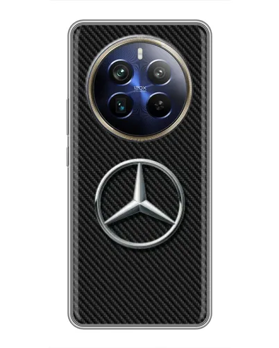 Чехол для Realme 12 Plus с картинкой «Карбоновый Mercedes стиль»