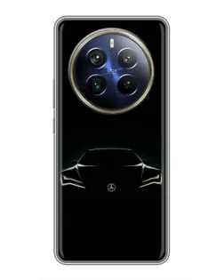 Чохол для Realme 12 Plus з картинкою «Mercedes — силует авто» Чохол для Realme 12 Plus з картинкою «Mercedes — силует авто»