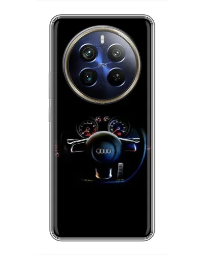 Чехол для Realme 12 Plus с картинкой «Салон Audi — руль»