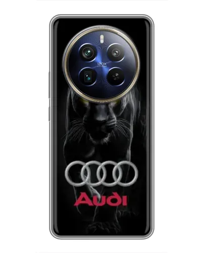 Чехол для Realme 12 Plus с картинкой «Пантера и Audi»