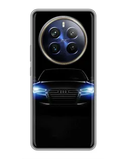 Чехол для Realme 12 Plus с картинкой «Audi в неоне»