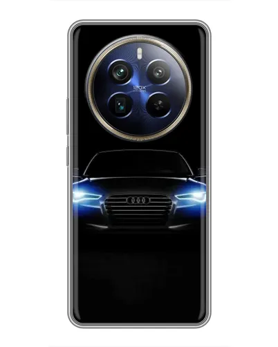Чехол для Realme 12 Plus с картинкой «Audi в неоне»